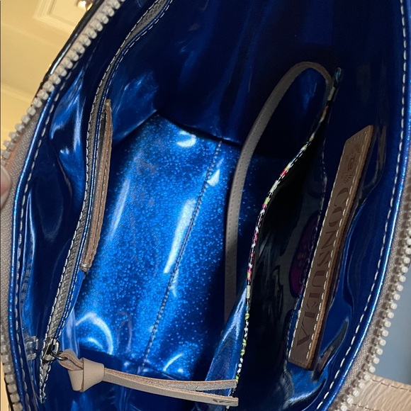 Consuela Black Patent Tote with Tan Accents - Picture 5 of 5